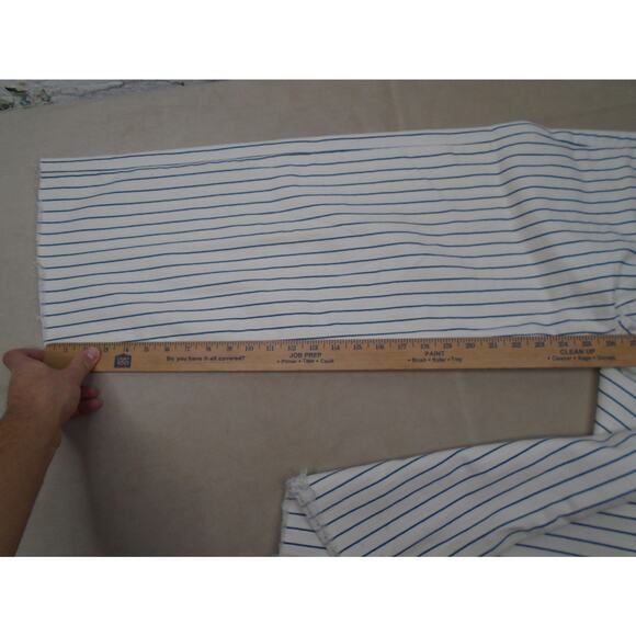 Womens Stradivarius Starter Flare Wide Leg Penstripe Pants Size 36x26 Baseball - Picture 5 of 11